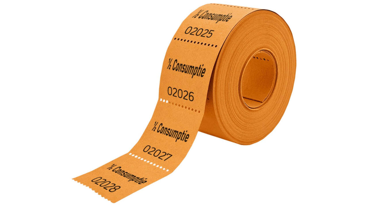 Consumptiebon Combicraft 1/2 consumptie 500 stuks oranje