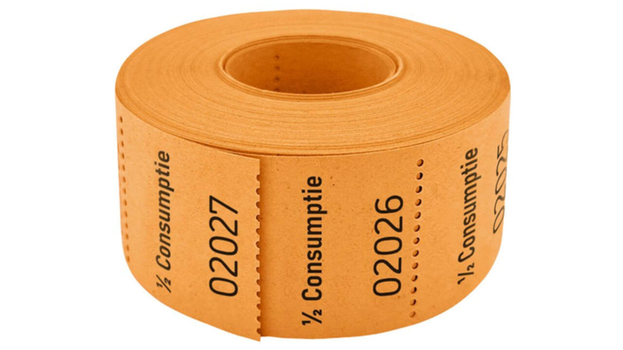 Consumptiebon Combicraft 1/2 consumptie 500 stuks oranje