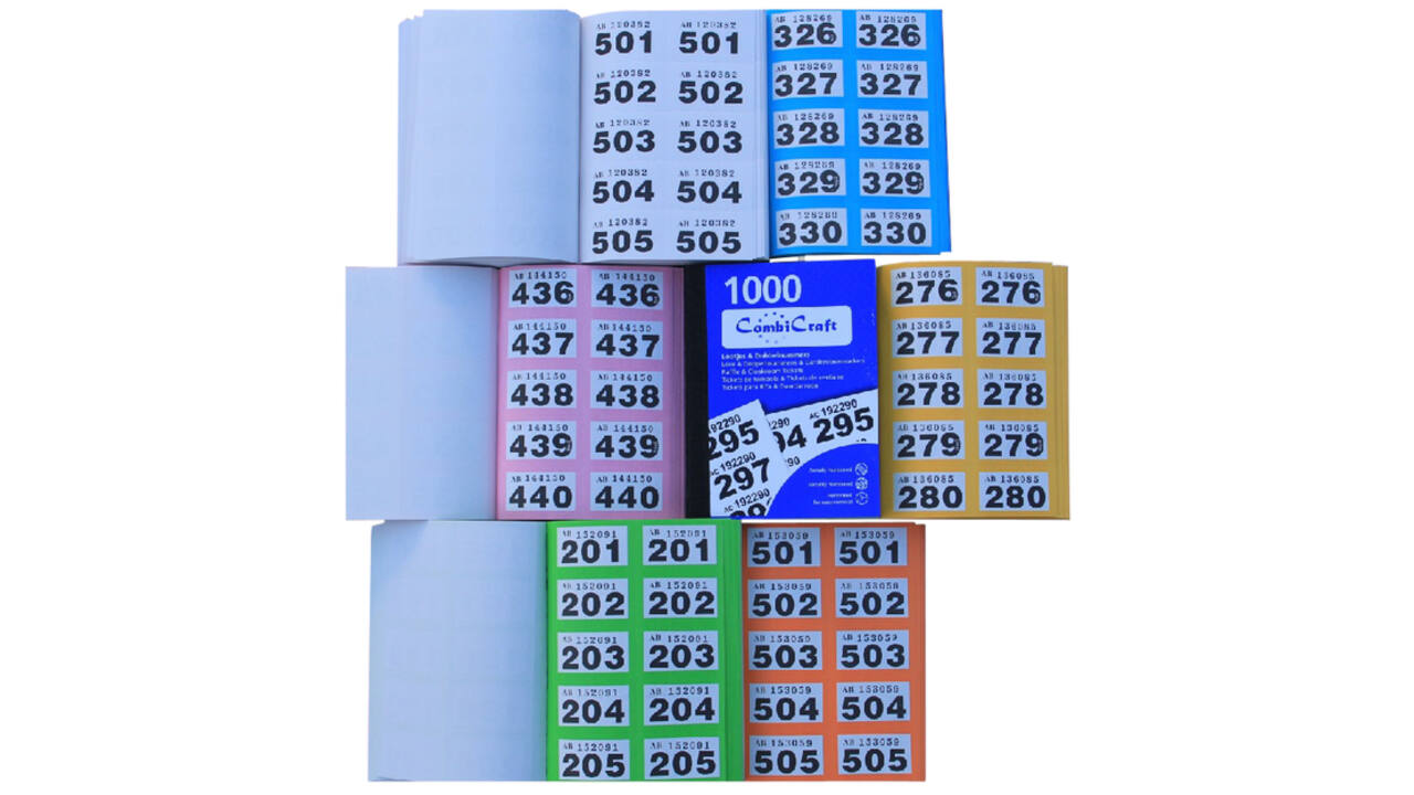 Nummerblok 1-1000 assorti