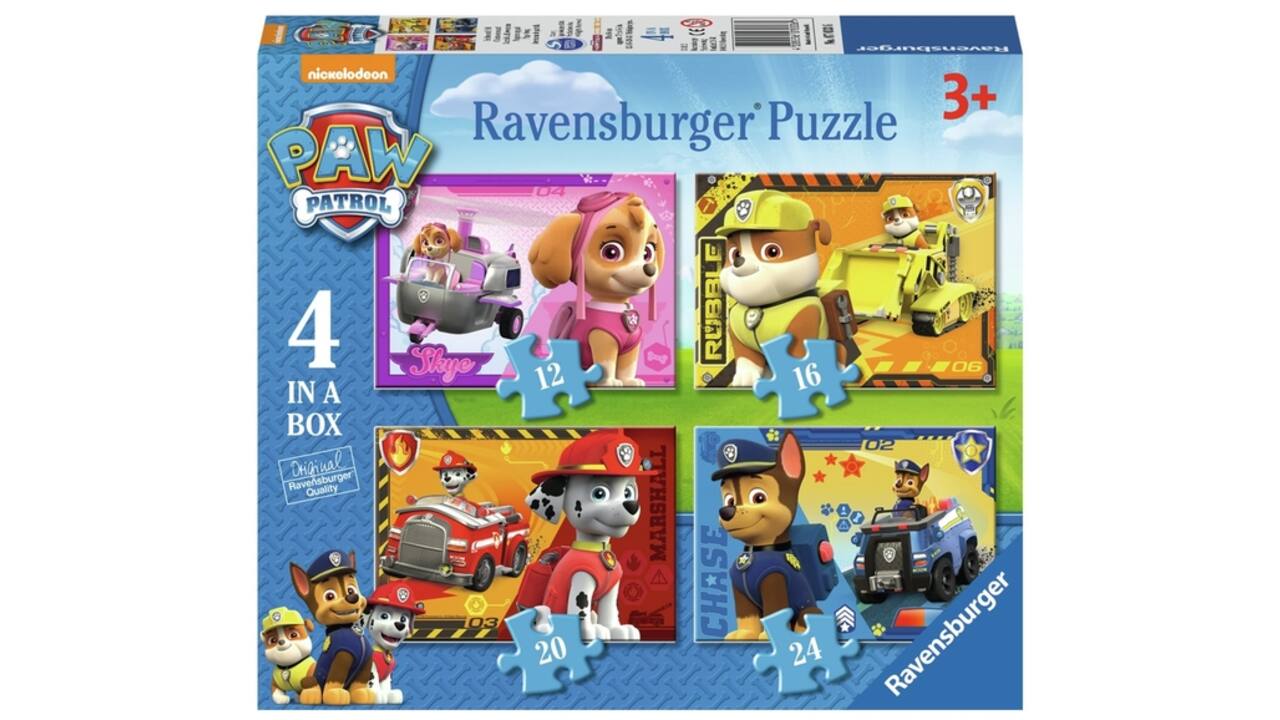 Puzzel Ravensburger Paw Patrol 4x puzzels 12+16+20+24 st