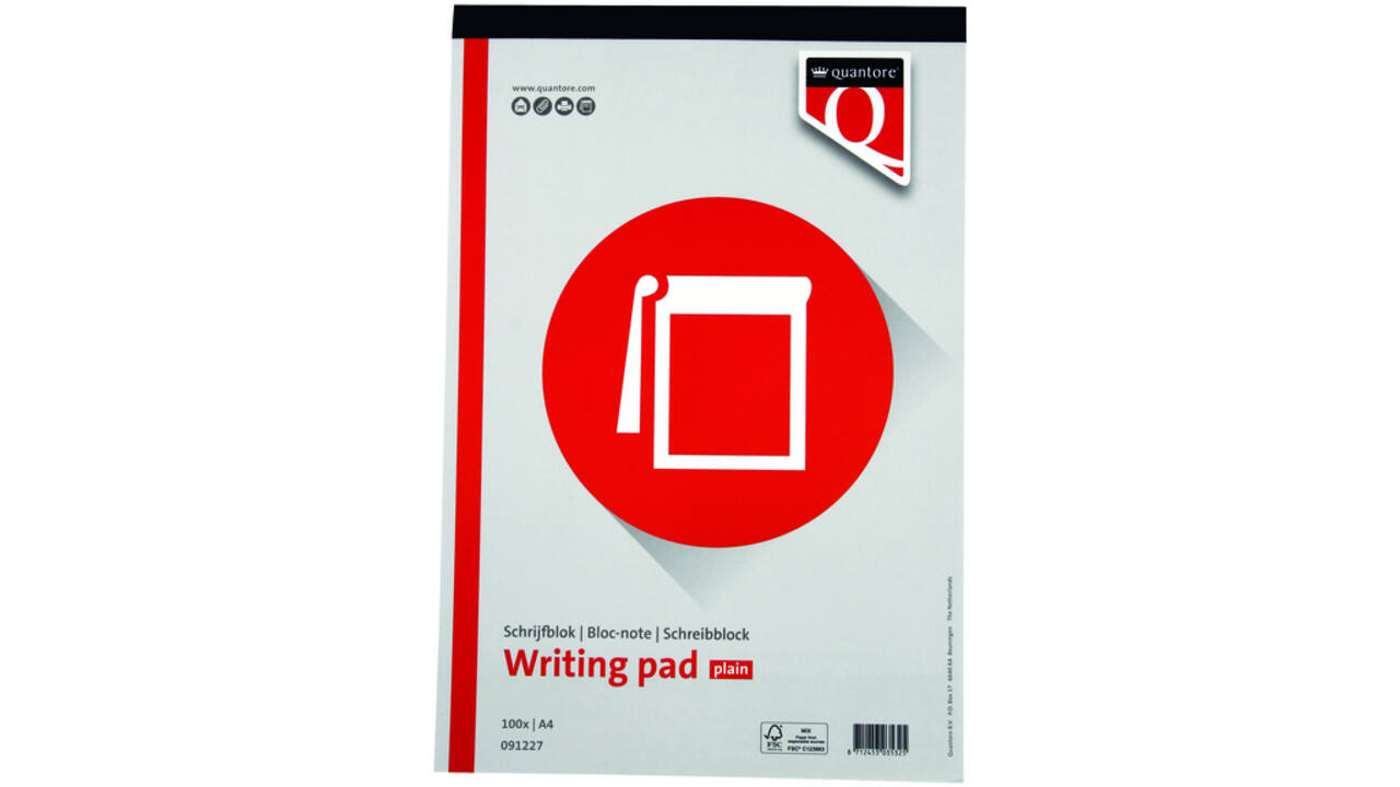 Schrijfblok Quantore A4 blanco 100vel 60gr