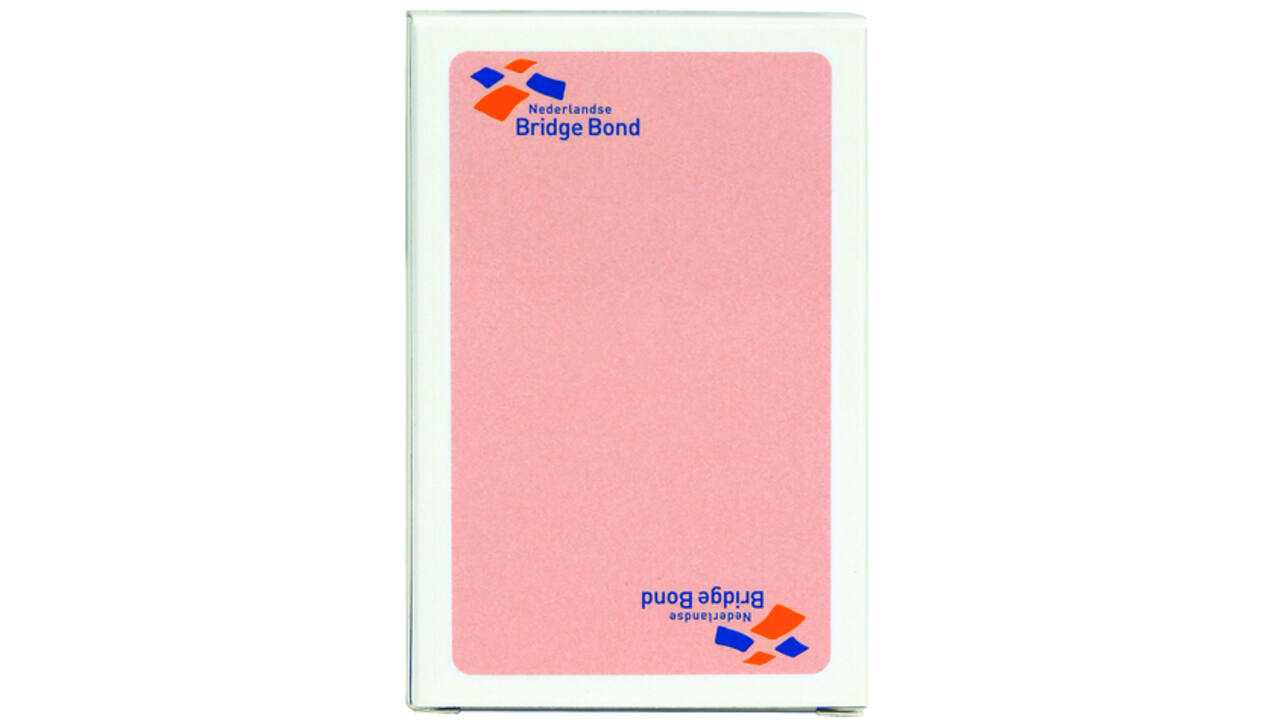 Speelkaarten bridgebond roze