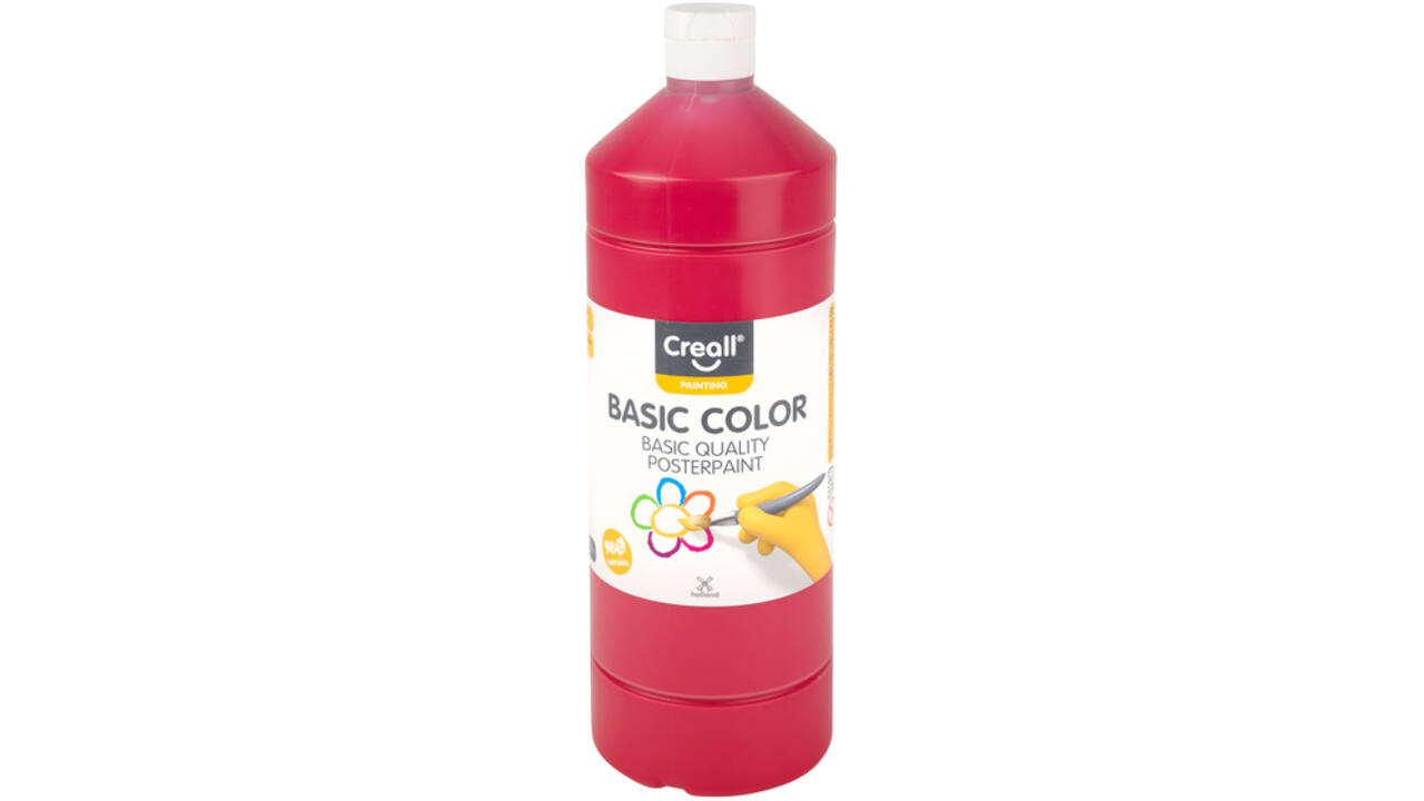 Plakkaatverf Creall basic rood 1000ml
