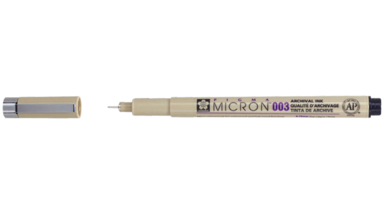 Fineliner Sakura pigma micron 003 zwart 0.15mm