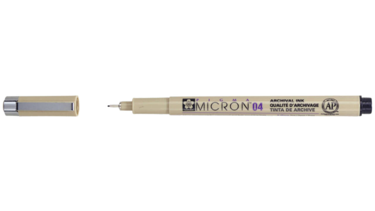 Fineliner Sakura pigma micron 04 zwart 0.4mm