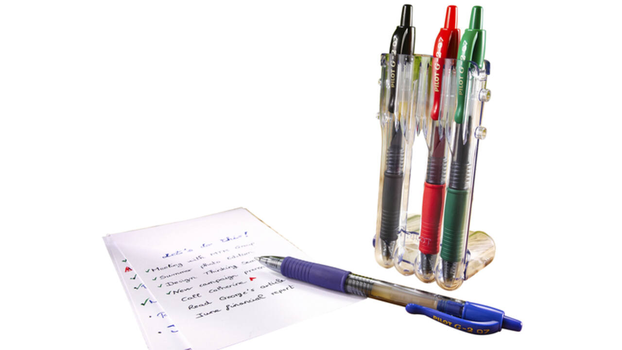 Gelschrijver Pilot clicker medium basis assorti Set2Go à 4 stuks