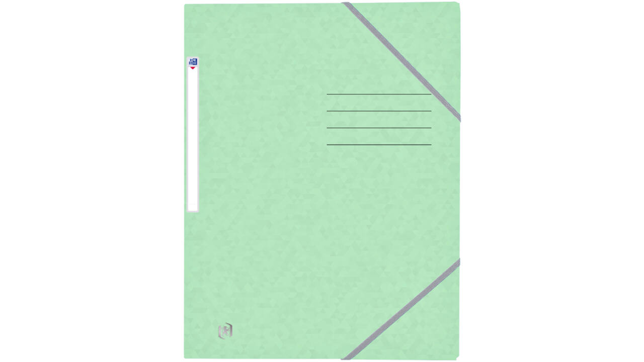 Elastomap Oxford Top File+ A4 3 kleppen 390gr pastel groen