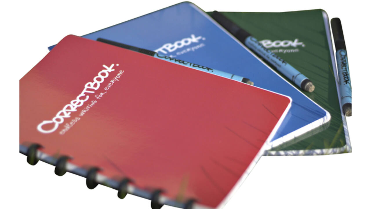 Notitieboek Correctbook A5 lijn 40blz horizon red