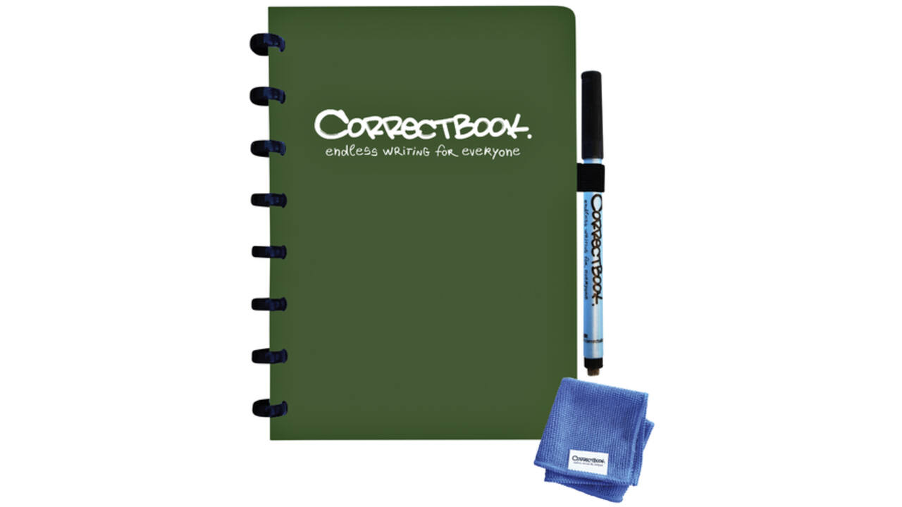 Notitieboek Correctbook A5 lijn 40blz forest green