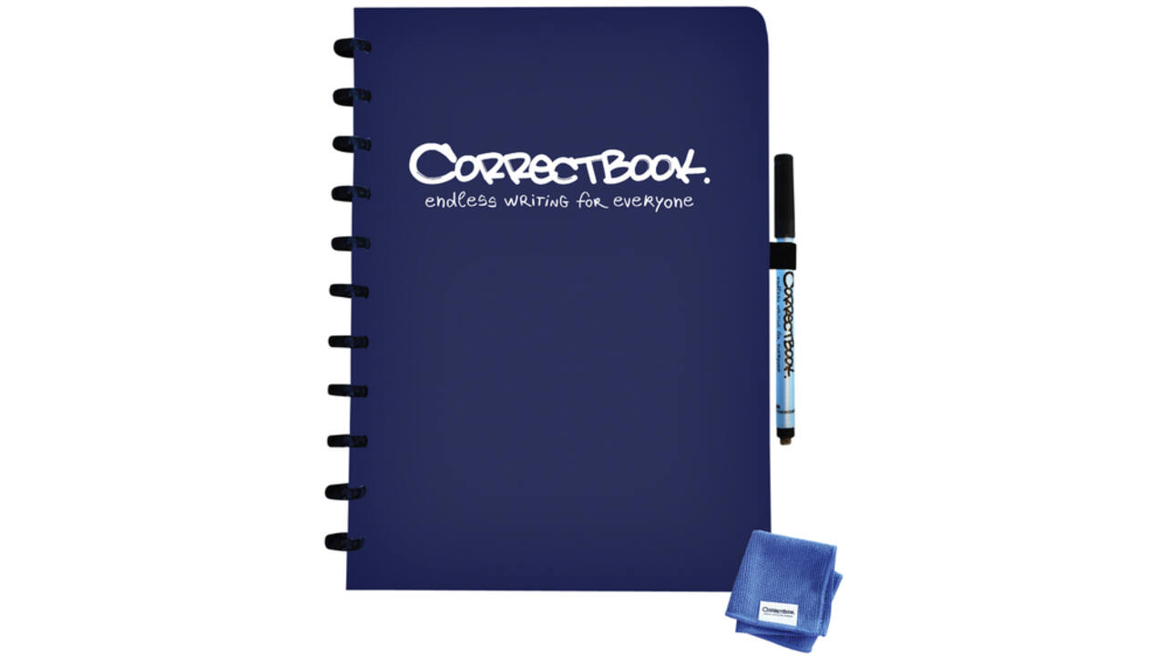 Notitieboek Correctbook A4 lijn 40blz midnight blue