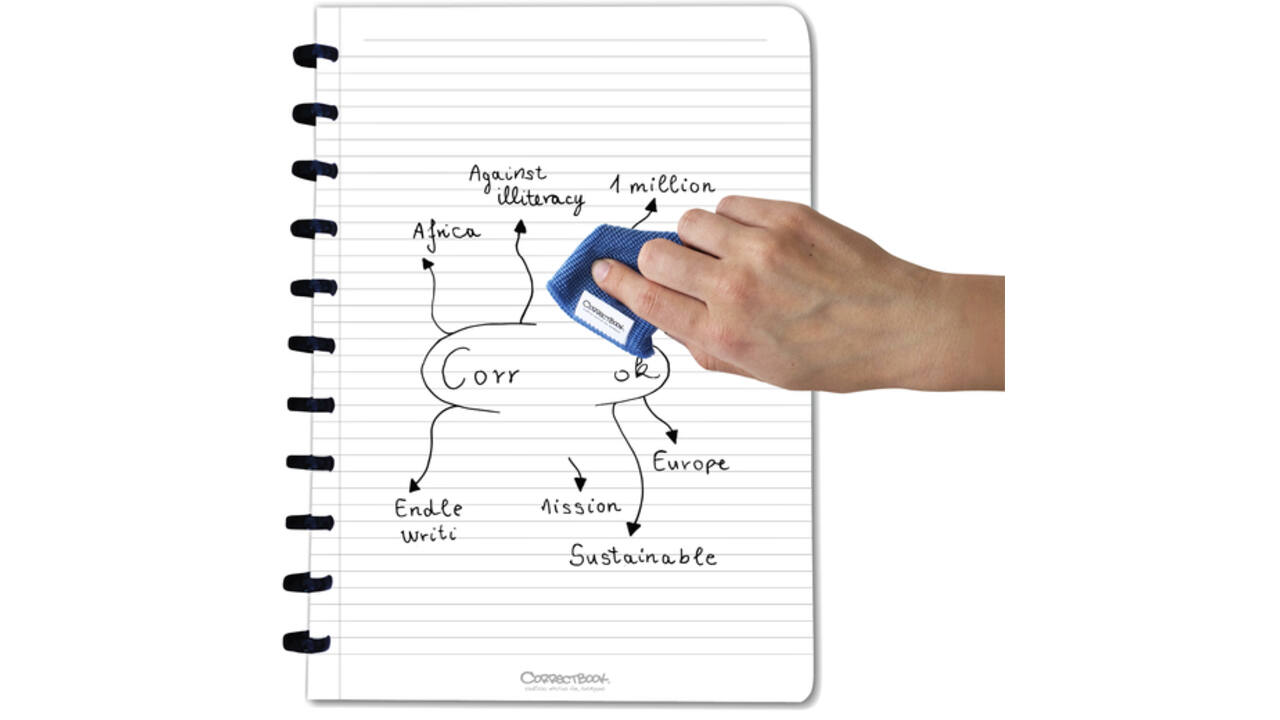 Notitieboek Correctbook A4 lijn 40blz midnight blue