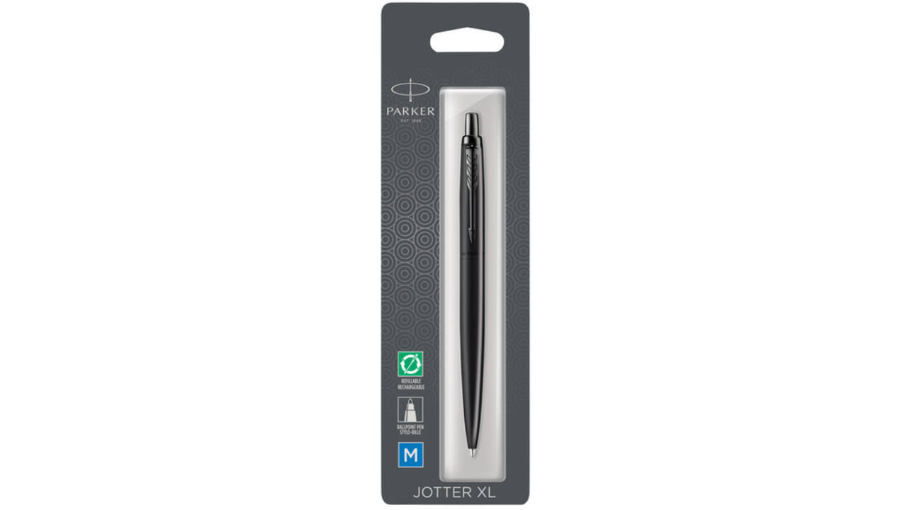 Balpen Parker Jotter XL Monochrome black medium blister à 1 stuk