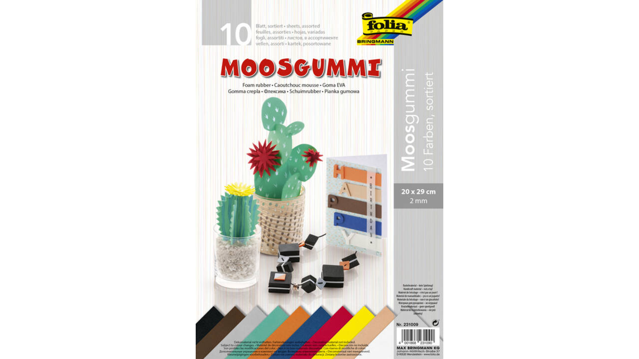 Foam Folia 20x29cm basic 10 kleuren