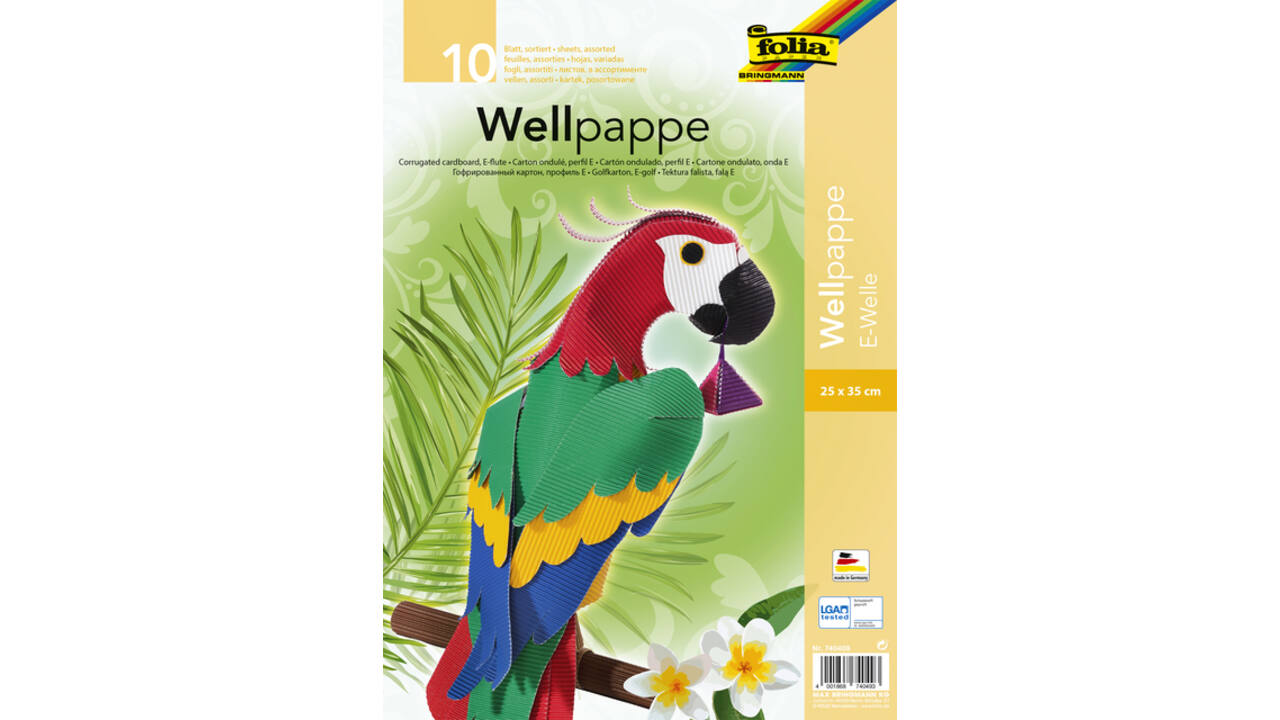 Golfkarton Folia E-golf 25x35cm 10 vel assorti