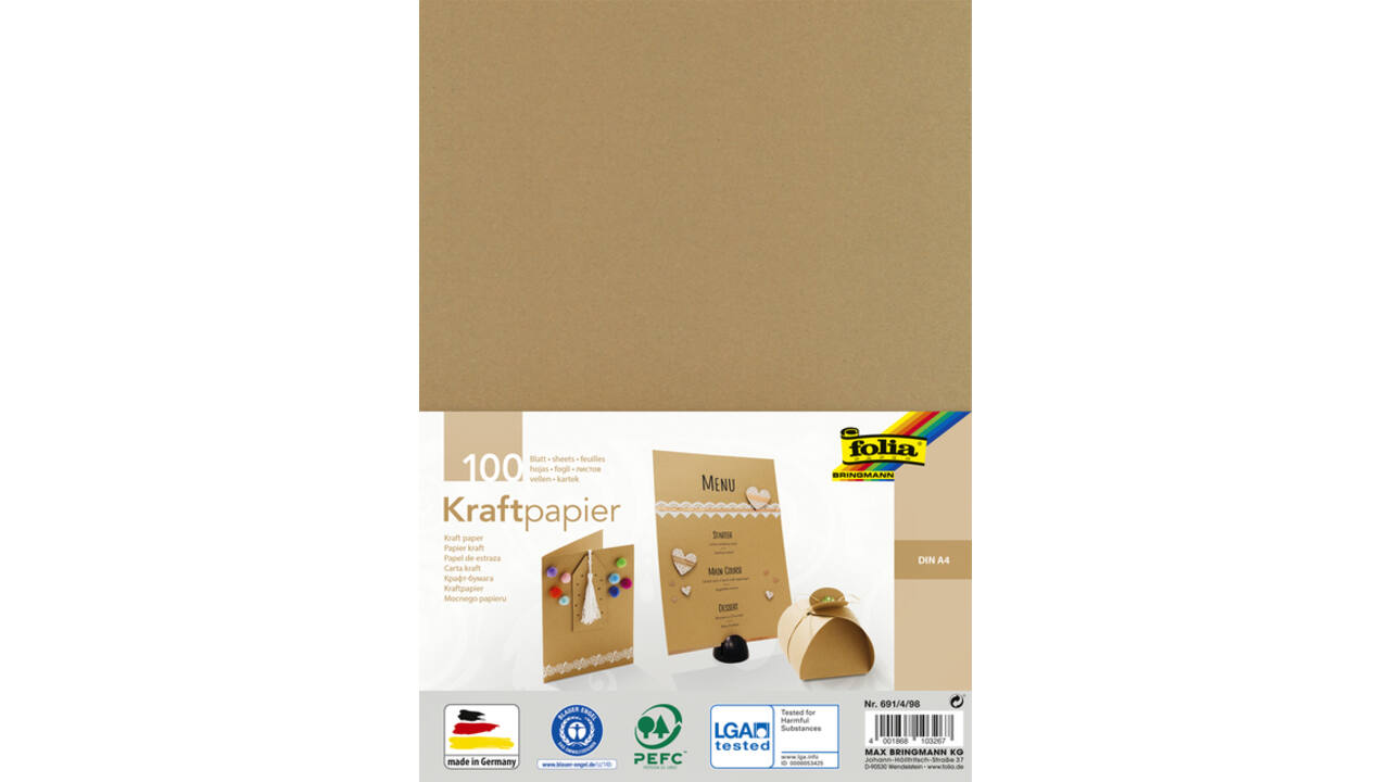 Kraftpapier Folia A4 120gr 100 vel