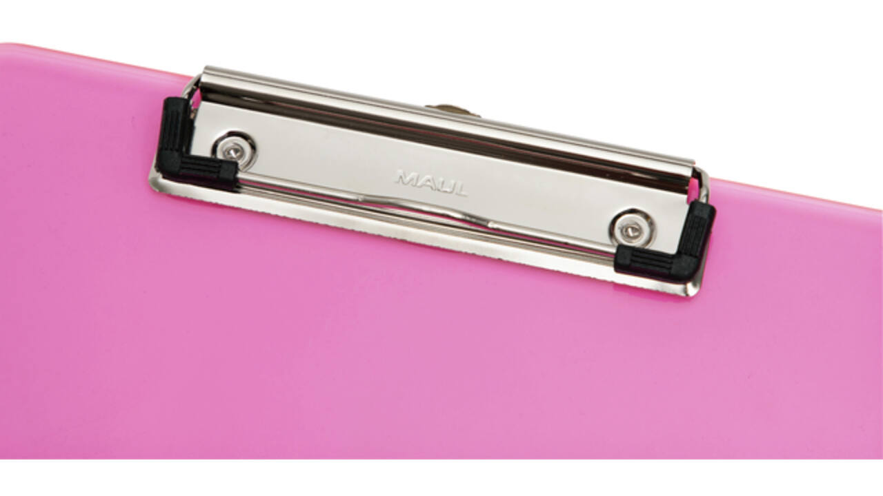 Klembord MAUL A4 staand transparant PS neon roze
