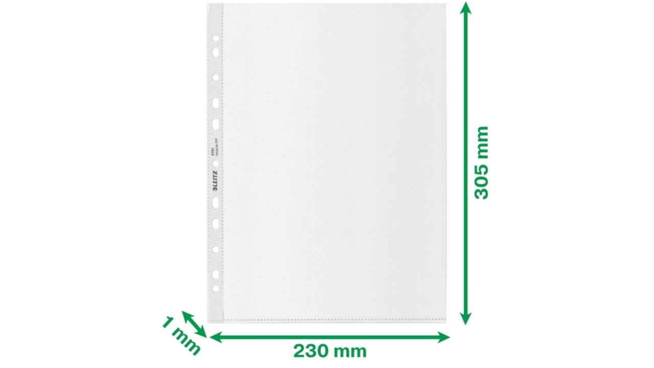 Showtas Leitz Recycle A4 11-gaats PP 0.10mm transparant 25 stuks