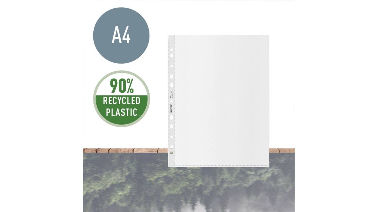 Showtas Leitz Recycle A4 11-gaats PP 0.10mm transparant 25 stuks