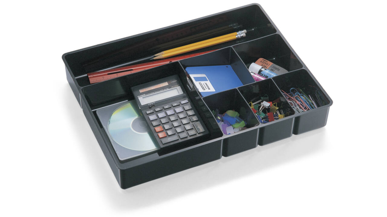 Bureaulade organizer Officemate 7vaks zwart