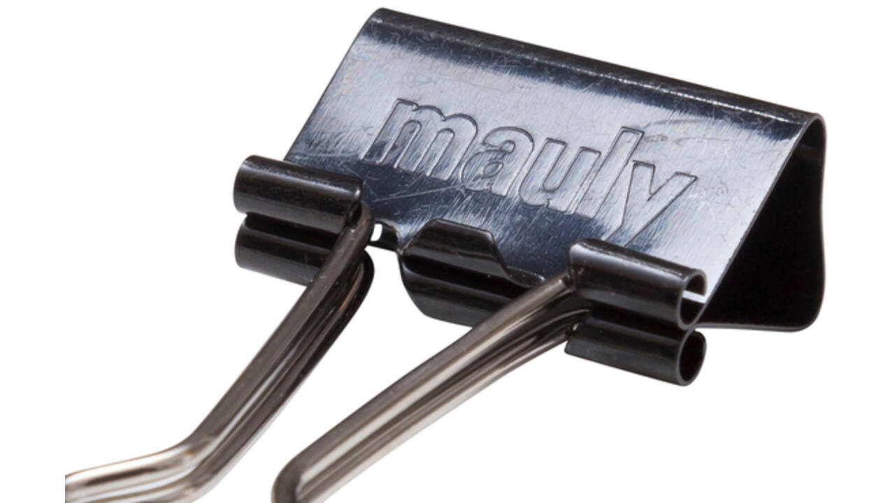 Papierklem MAUL 215 foldback 25mm capaciteit 9mm zwart