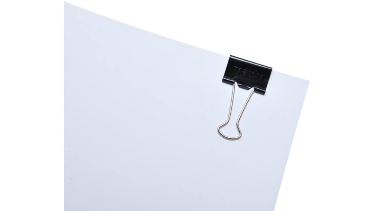 Papierklem MAUL 215 foldback 25mm capaciteit 9mm zwart