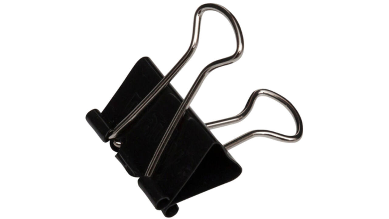 Papierklem MAUL 215 foldback 25mm capaciteit 9mm zwart
