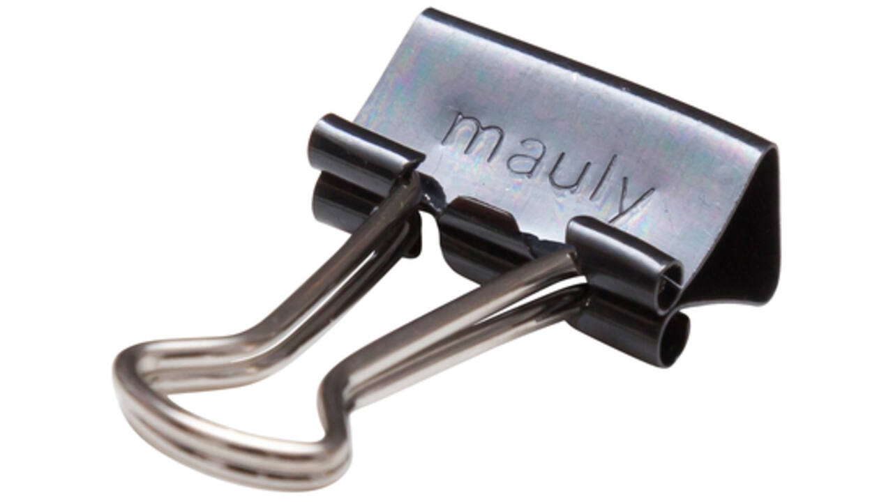Papierklem MAUL 215 foldback 13mm capaciteit 4mm zwart