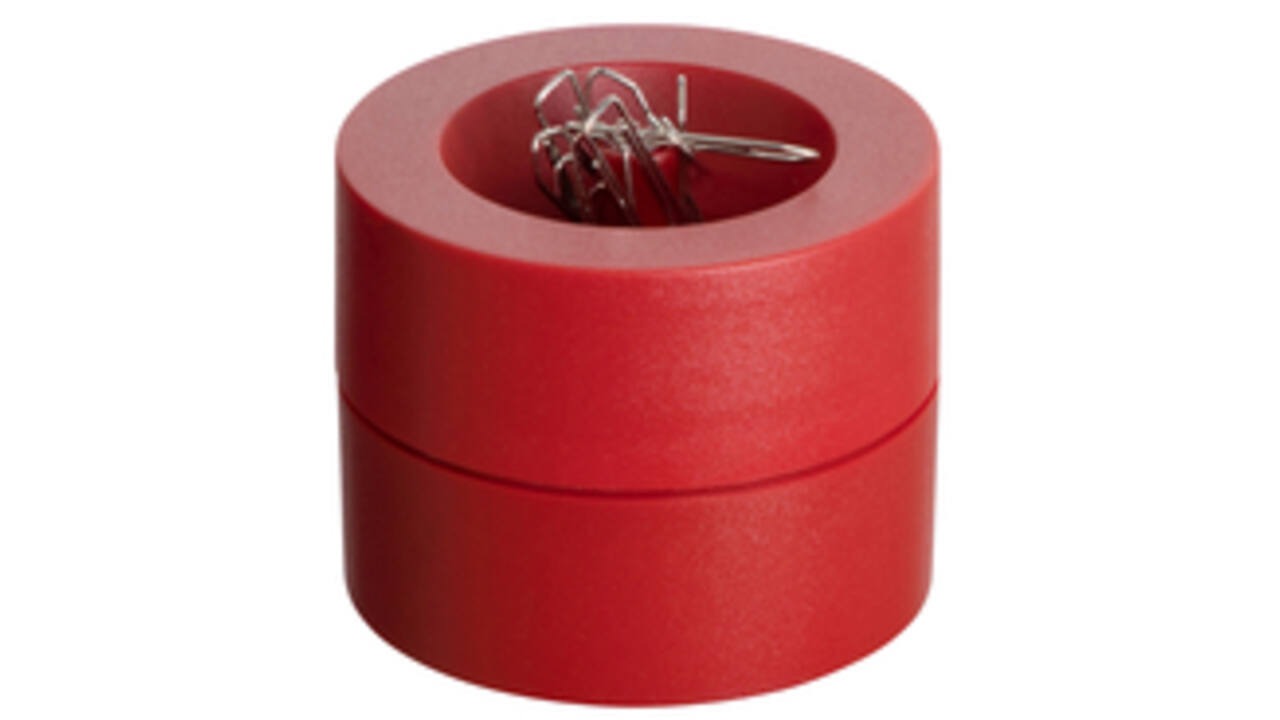 Papercliphouder MAUL Pro Ø73mmx60mm rood