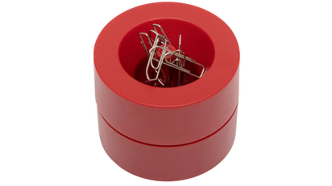 Papercliphouder MAUL Pro Ø73mmx60mm rood