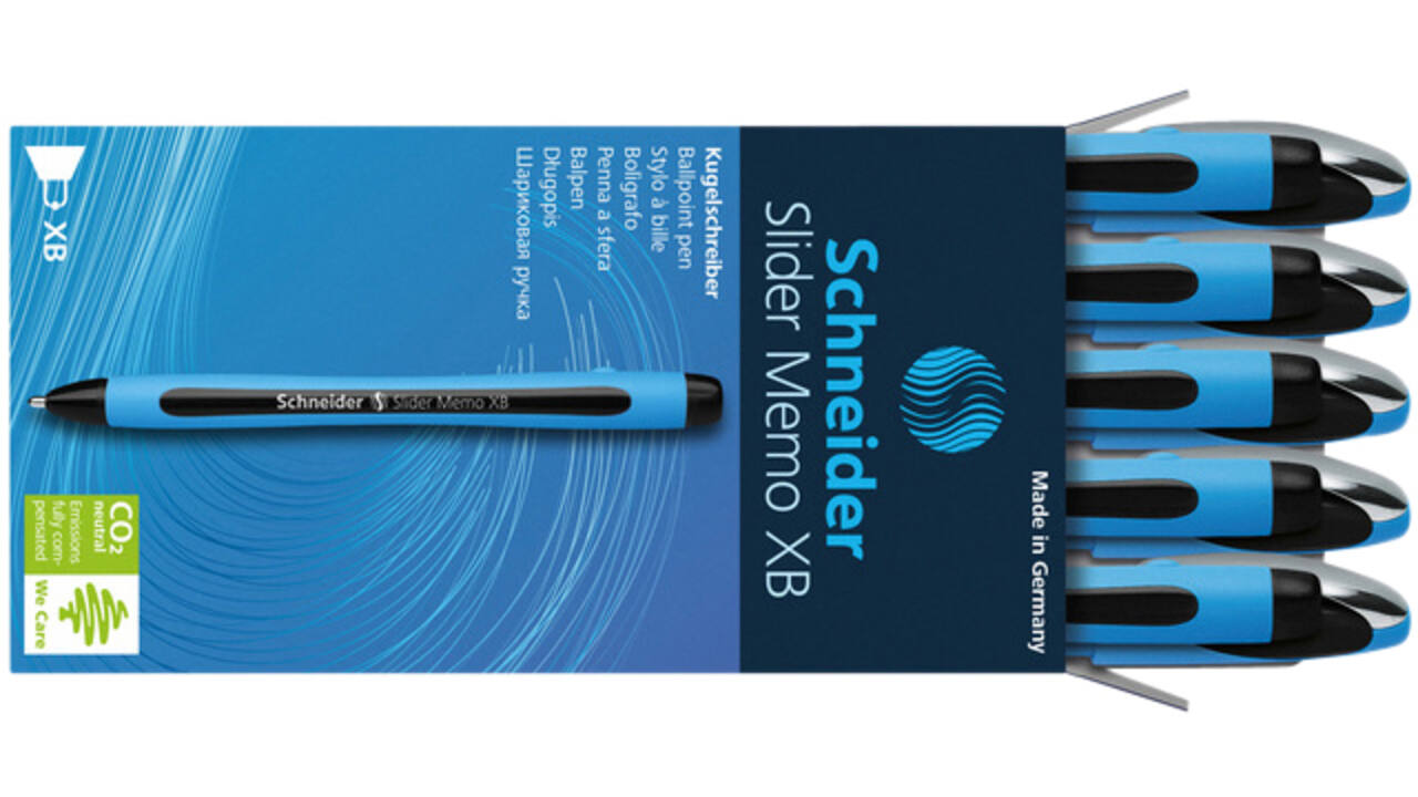 Balpen Schneider Slider Memo extra breed zwart