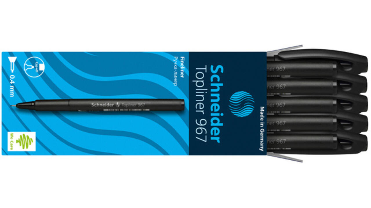 Fineliner Schneider 967 0.4mm zwart