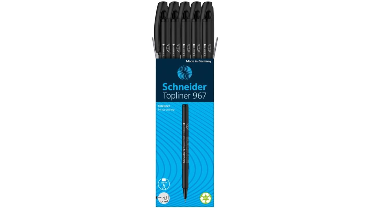 Fineliner Schneider 967 0.4mm zwart
