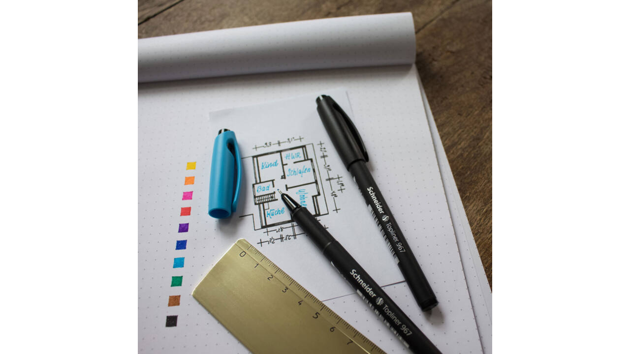 Fineliner Schneider 967 0.4mm zwart