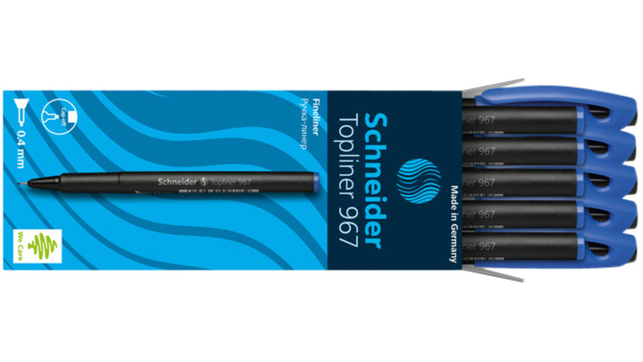Fineliner Schneider 967 0.4mm blauw