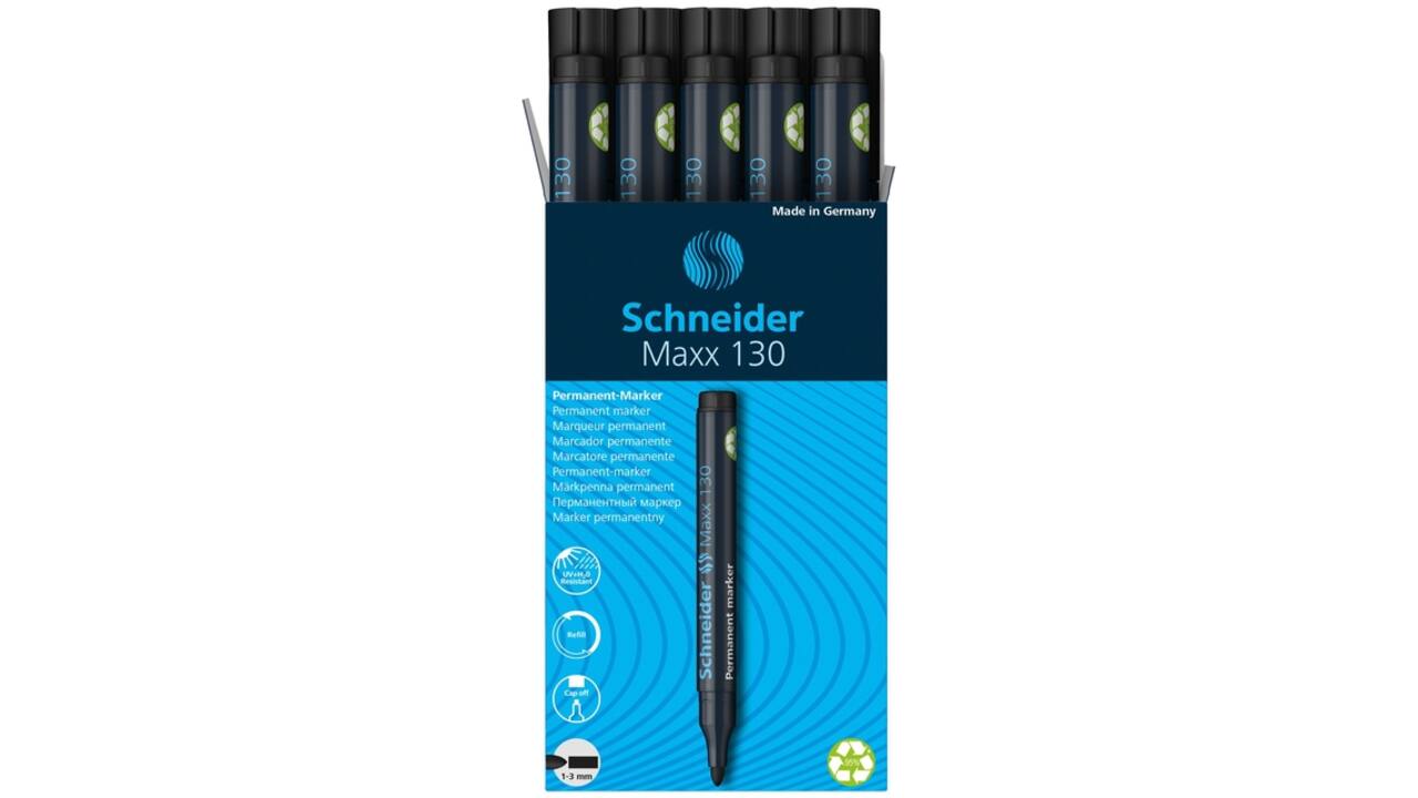 Viltstift Schneider Maxx 130 rond 1-3mm zwart