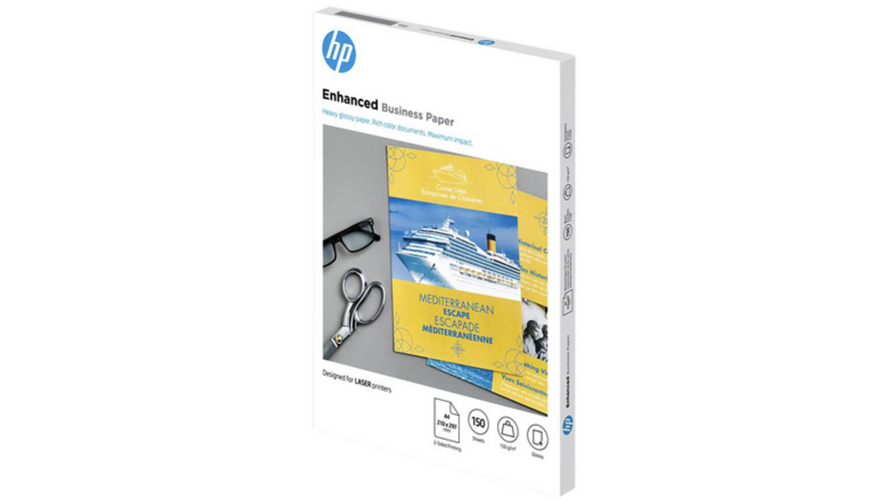 Fotopapier laser HP CG965A 150gr A4 glans wit 150vel