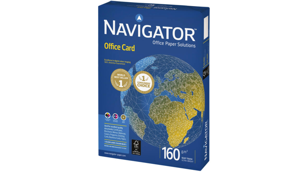 Kopieerpapier Navigator Office Card A3 160gr wit 250vel