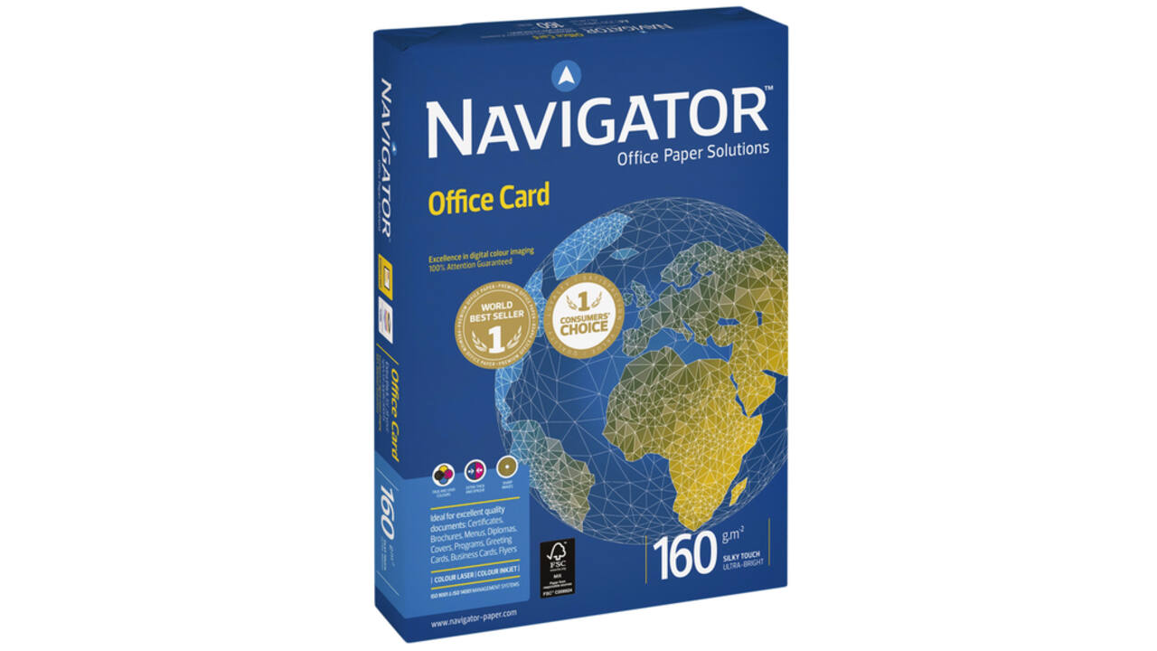 Kopieerpapier Navigator Office Card A3 160gr wit 250vel