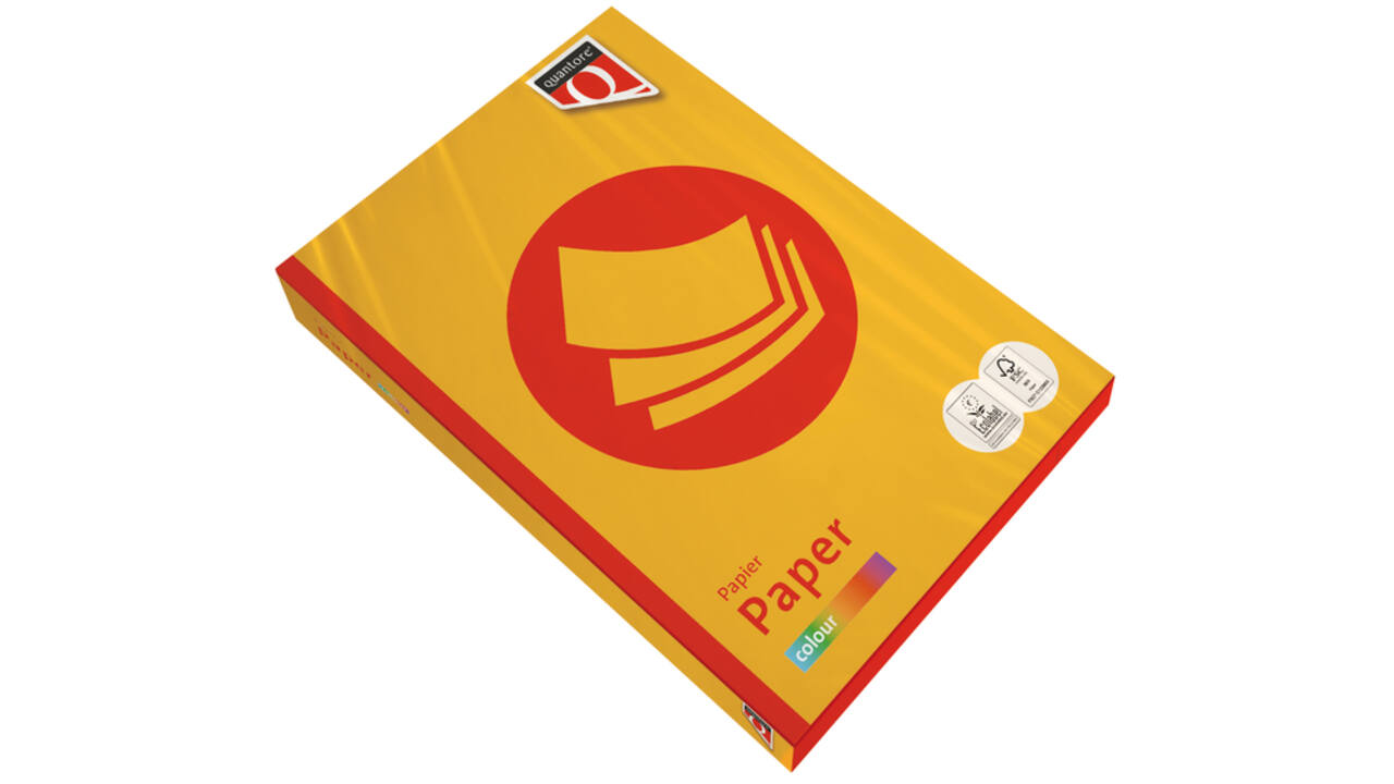 Kopieerpapier Quantore Colour A4 80gr diepgeel 500 vel