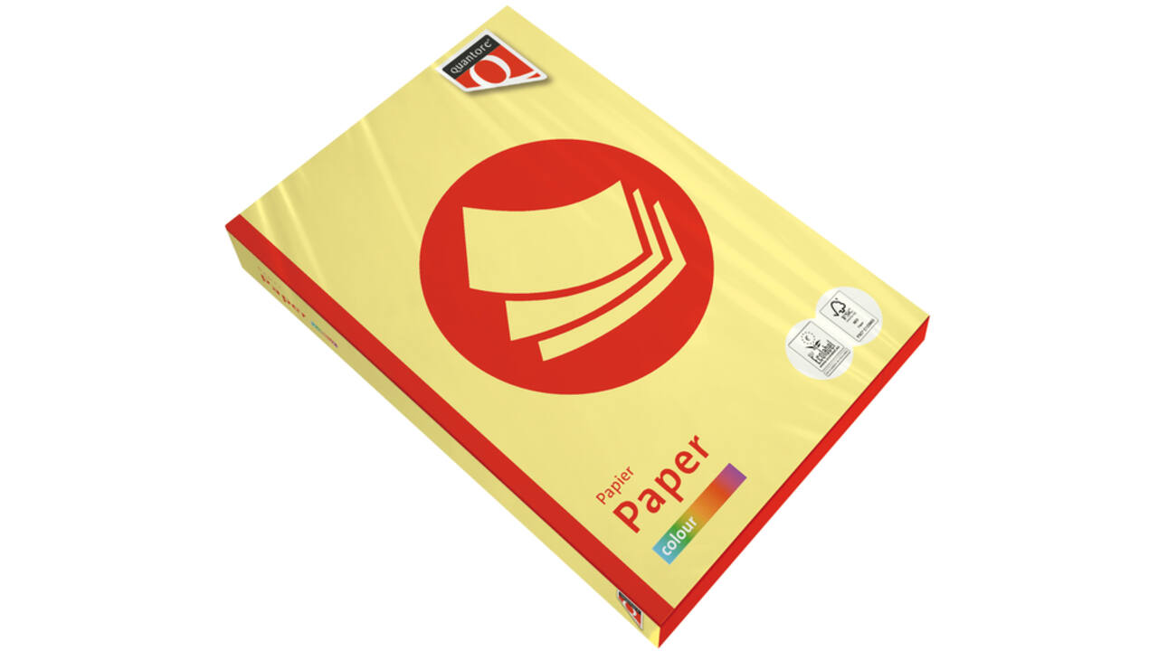 Kopieerpapier Quantore Colour A4 80gr geel 500 vel