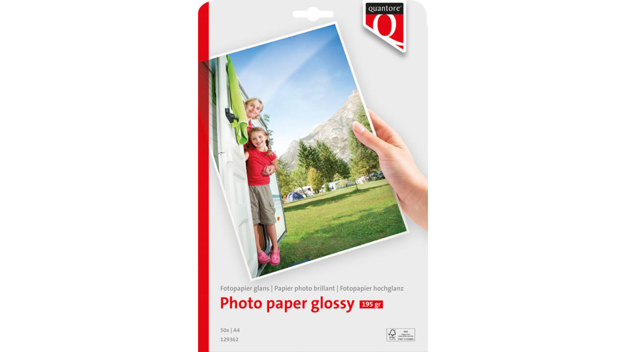 Fotopapier Quantore A4 glans 50vel 195gr