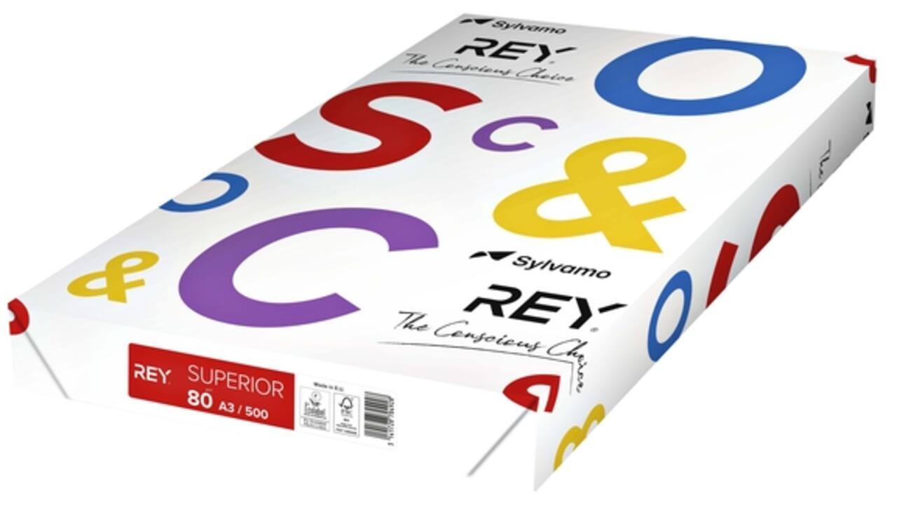 Kopieerpapier Rey Superior A3 80gr wit 500vel
