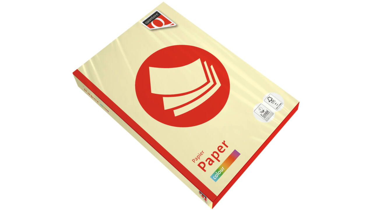 Kopieerpapier Quantore Colour A3 80gr kanariegeel 500 vel