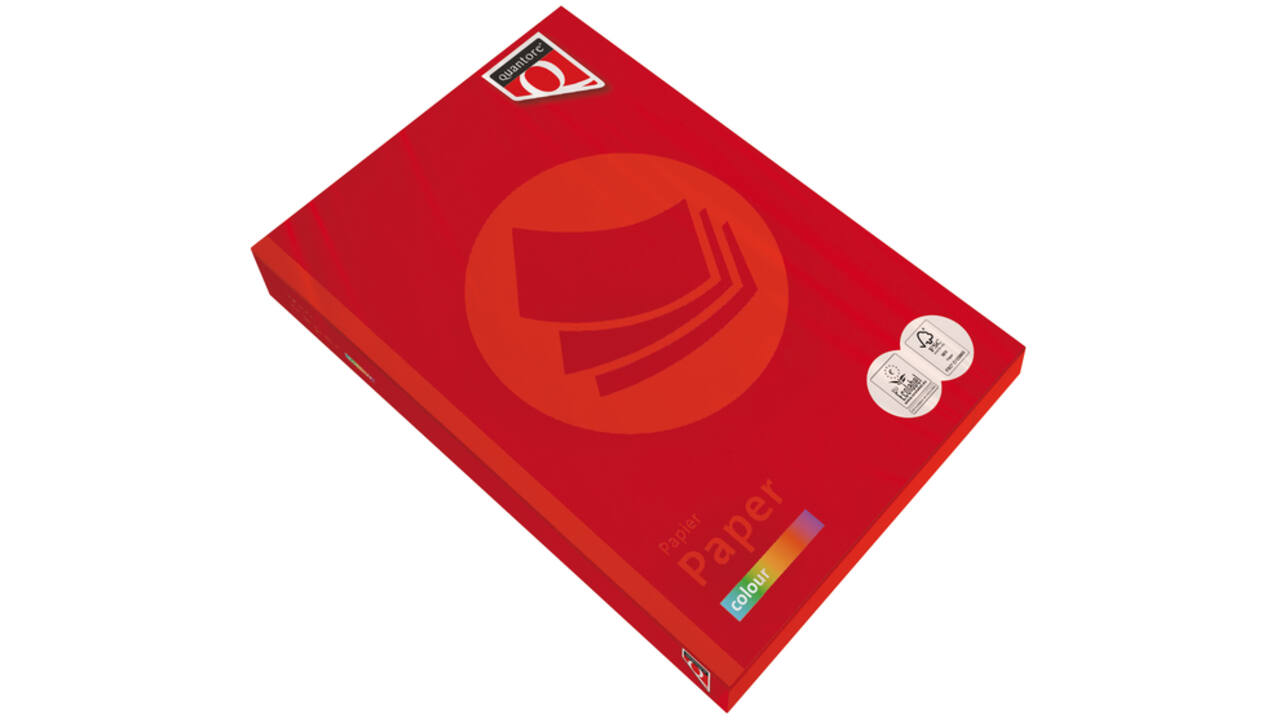 Kopieerpapier Quantore Colour A3 120gr felrood 250 vel