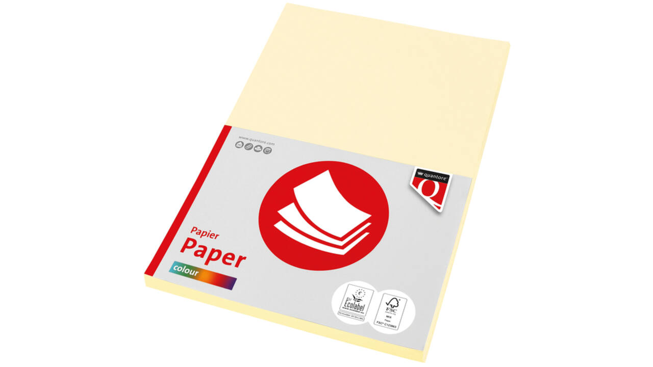 Kopieerpapier Quantore Colour A4 80gr ivoor 100vel