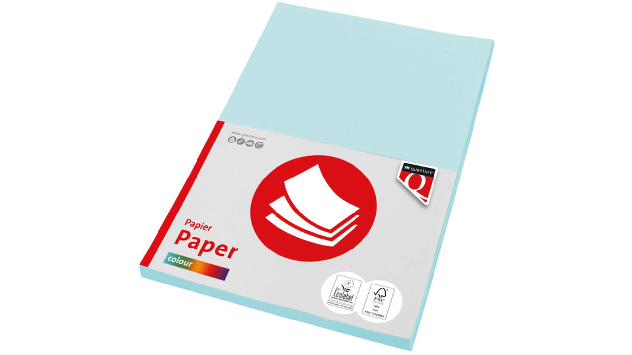 Kopieerpapier Quantore Colour A4 80gr lichtblauw 100vel
