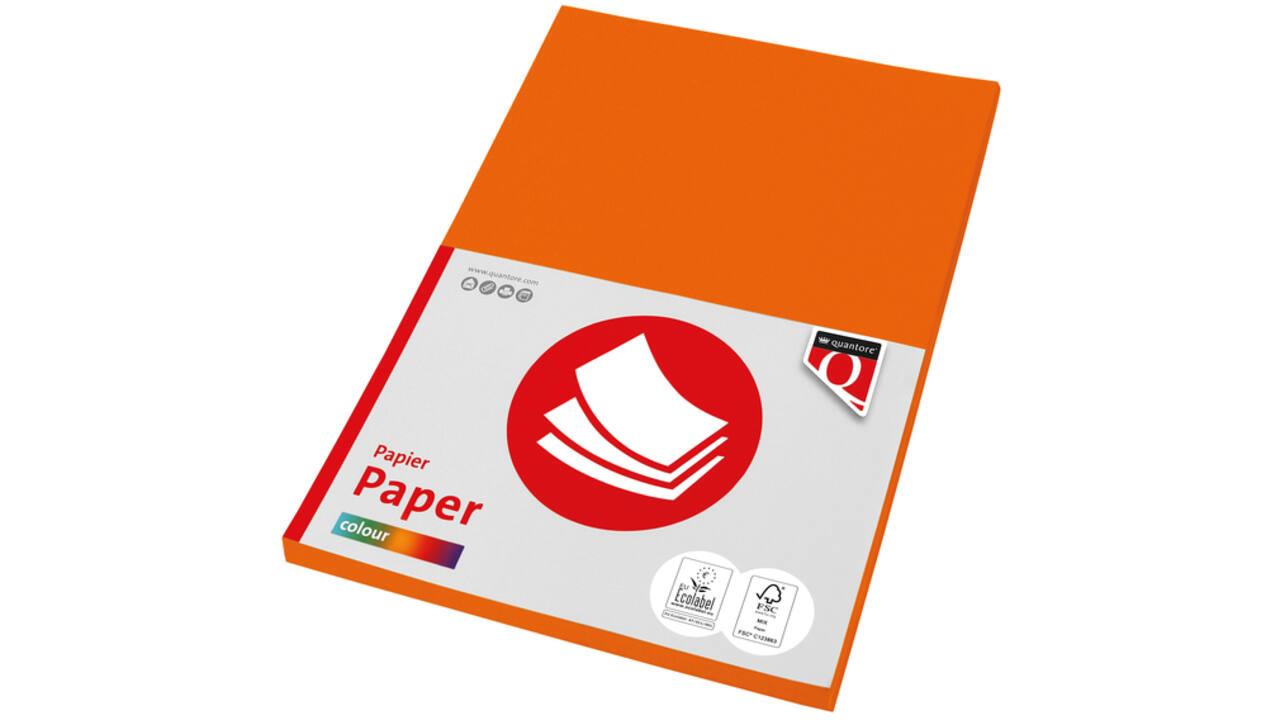 Kopieerpapier Quantore Colour A4 80gr oranje 100vel