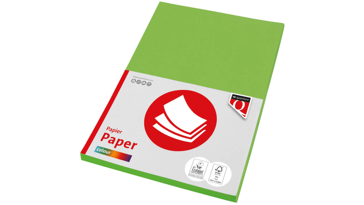 Kopieerpapier Quantore Colour A4 80gr helgroen 100vel