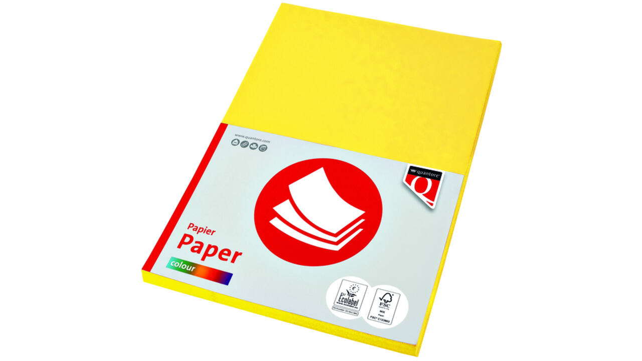 Kopieerpapier Quantore Colour A4 160gr geel 50 vel