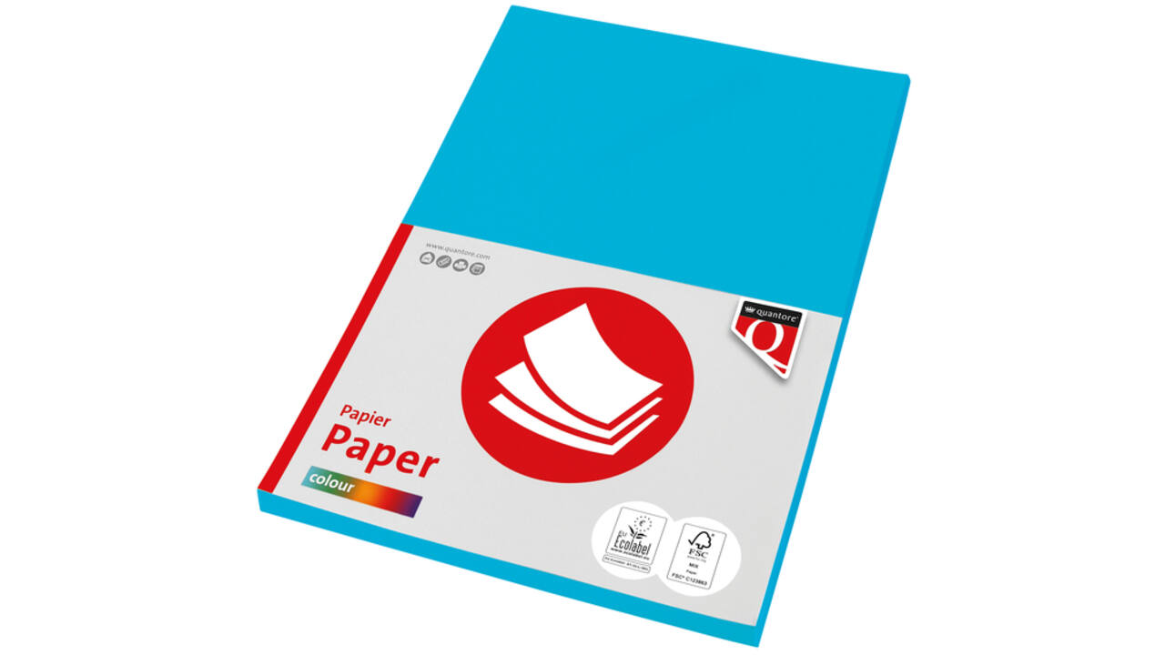 Kopieerpapier Quantore Colour A4 160gr azuurblauw 50 vel